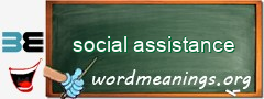 WordMeaning blackboard for social assistance